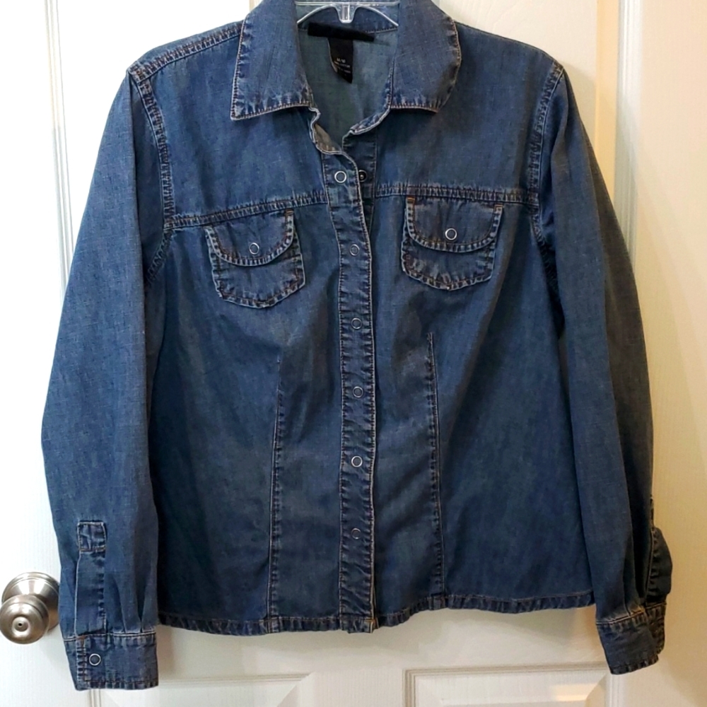 Lane Bryant Denim Shirt Jacket